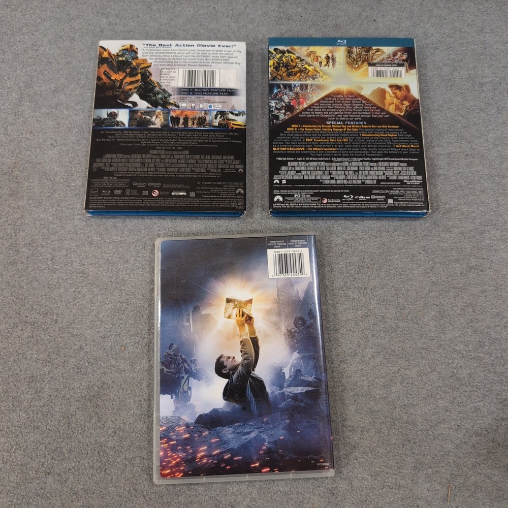 Transformers 3-Movie Collection Dark of the Moon Revenge of Fallen Blu-ray DVD - Picture 2 of 2